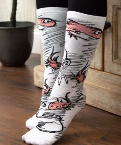 Elope The Cat In The Hat Adult Crew Sock Set -Wonderful Halloween Costumes Shop the cat in the hat adult crew sock 3 pack alt 3