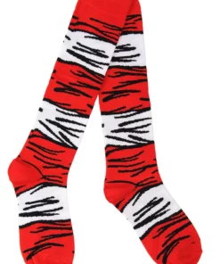 Elope Adult The Cat In The Hat Costume Socks -Wonderful Halloween Costumes Shop the cat in the hat costume adult socks alt 2