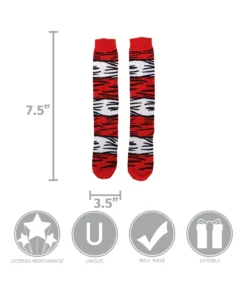 Elope Adult The Cat In The Hat Costume Socks -Wonderful Halloween Costumes Shop the cat in the hat costume adult socks alt 3
