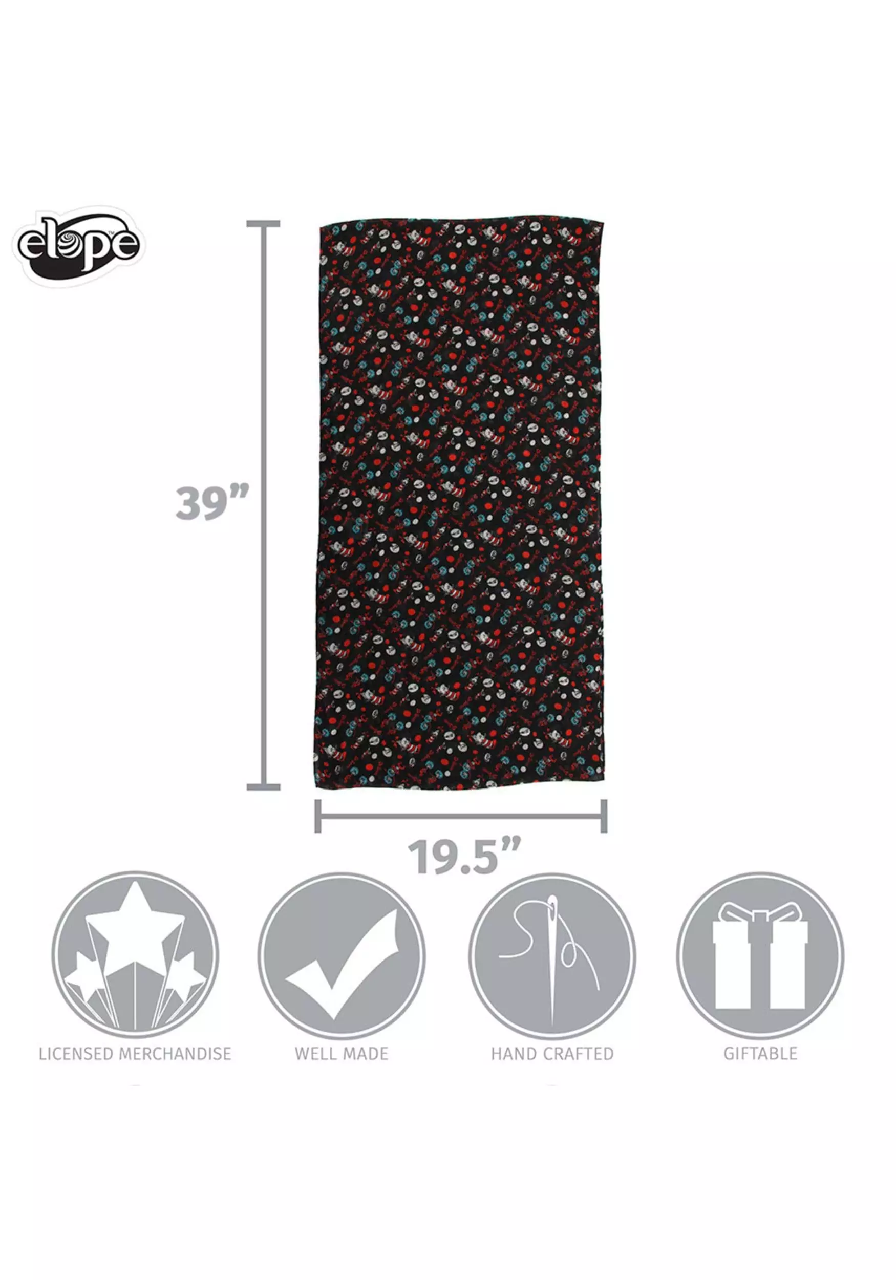 Elope The Cat In The Hat, Lightweight Infinity Scarf 8 Elope The Cat In The Hat, Lightweight Infinity Scarf - Image 6