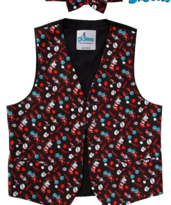 Elope Adult Vest & Bow Tie Pattern The Cat In The Hat Kit