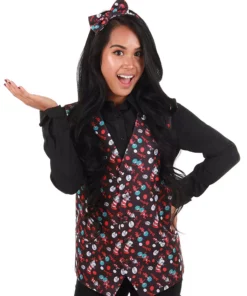 Elope Adult Vest & Bow Tie Pattern The Cat In The Hat Kit 16 Elope Adult Vest & Bow Tie Pattern The Cat In The Hat Kit -Wonderful Halloween Costumes Shop the cat in the hat pattern vest bow tie kit alt 2