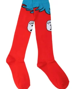 Elope Thing 1 & 2 Costume Socks For Kids -Wonderful Halloween Costumes Shop thing 1 2 costume kids socks alt 2