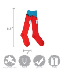 Elope Thing 1 & 2 Costume Socks For Kids -Wonderful Halloween Costumes Shop thing 1 2 costume kids socks alt 3