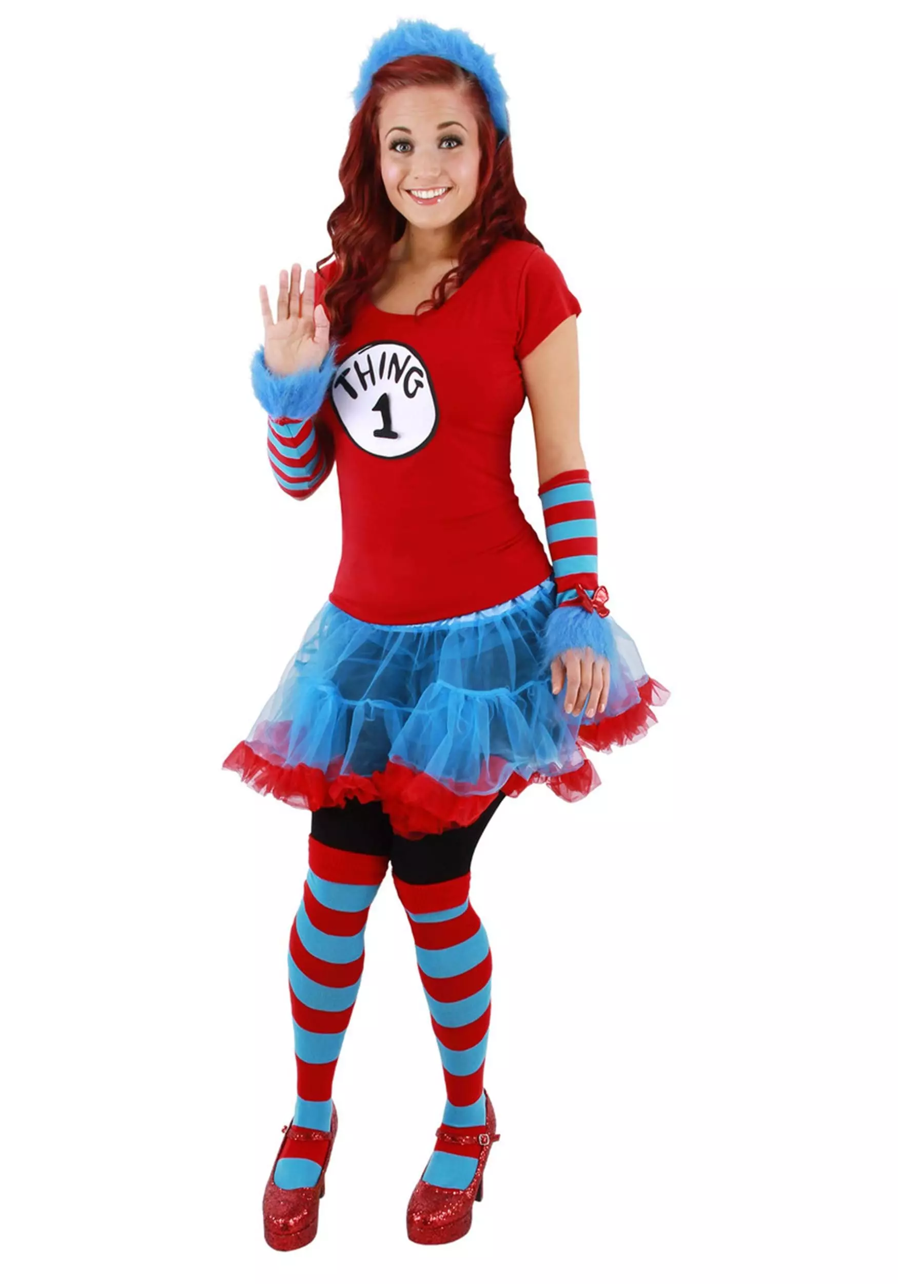 Elope Thing 1 & Thing 2 Striped Knee High Socks 4 Elope Thing 1 & Thing 2 Striped Knee High Socks - Image 2