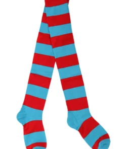 Elope Thing 1 & Thing 2 Striped Knee High Socks 8 Elope Thing 1 & Thing 2 Striped Knee High Socks -Wonderful Halloween Costumes Shop thing 1 thing 2 striped knee highs alt 2