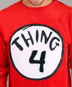 Elope Deluxe Cat In The Hat Thing 1 And 2 Adult Costume -Wonderful Halloween Costumes Shop thing one and two costume alt 9