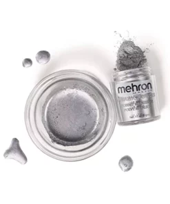 Mehron Inc Silver Metallic Powder Makeup -Wonderful Halloween Costumes Shop tin man silver powder makeup alt 1