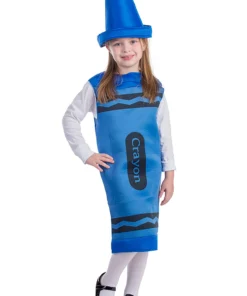 Dress Up America Toddlers Blue Crayon Costume