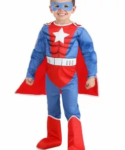Savvy Garments Toddler Muscle Suit Superhero Costume For Boys