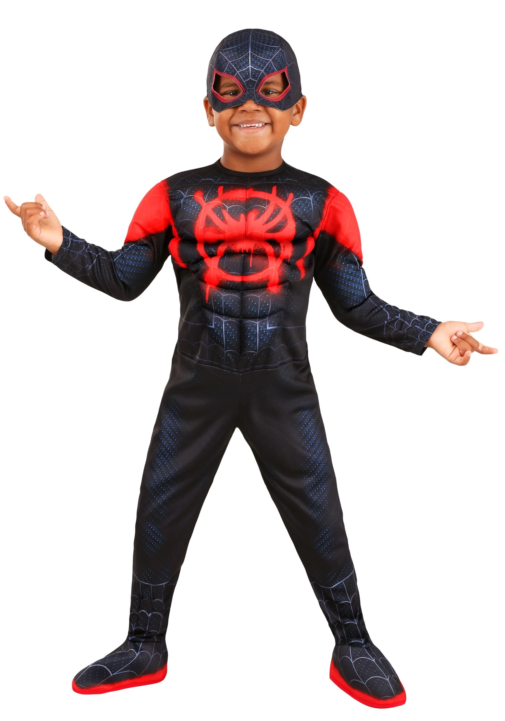 Rubies Costume Co. Inc Toddler's Deluxe Spiderman Miles Morales Costume 3 Rubies Costume Co. Inc Toddler's Deluxe Spiderman Miles Morales Costume