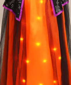 LF Products Pte. Ltd. Orange Light-Up Witch Costume For Toddlers -Wonderful Halloween Costumes Shop toddler orange light up witch costume alt 2