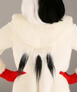 Fun Costumes Cruella De Vil Coat Costume For Teens From Disney's 101 Dalmatians -Wonderful Halloween Costumes Shop tween cruella de vil costume alt 13