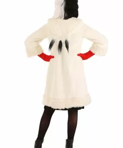 Fun Costumes Cruella De Vil Coat Costume For Teens From Disney's 101 Dalmatians -Wonderful Halloween Costumes Shop tween cruella de vil costume alt 5