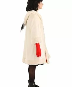 Fun Costumes Cruella De Vil Coat Costume For Teens From Disney's 101 Dalmatians -Wonderful Halloween Costumes Shop tween cruella de vil costume alt 7
