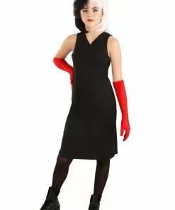 Fun Costumes Cruella De Vil Coat Costume For Teens From Disney's 101 Dalmatians -Wonderful Halloween Costumes Shop tween cruella de vil costume alt 9