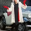 Fun Costumes Cruella De Vil Coat Costume For Teens From Disney's 101 Dalmatians -Wonderful Halloween Costumes Shop tween disney cruella de vil costume 2