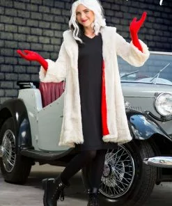 Fun Costumes Cruella De Vil Coat Costume For Teens From Disney's 101 Dalmatians