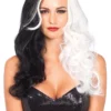 LEG AVENUE Two-Tone Long Wavy Villainess Wig 2 LEG AVENUE Two-Tone Long Wavy Villainess Wig -Wonderful Halloween Costumes Shop two tone long wavy villainess wig