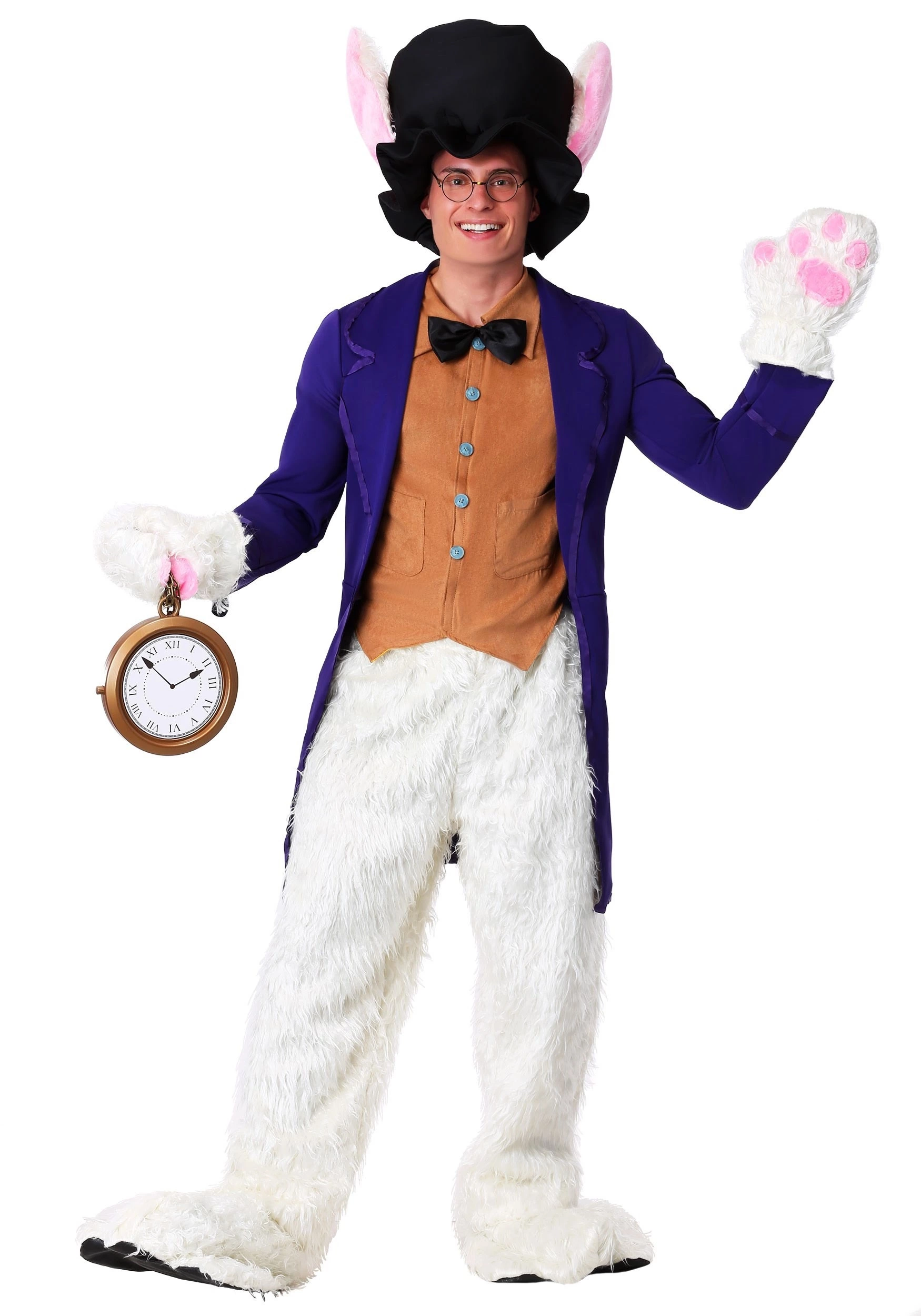 Fun Costumes White Rabbit Plus Size Men's Costume 3 Fun Costumes White Rabbit Plus Size Men's Costume