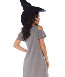 LEG AVENUE Basic Witch Jersey Dress Costume For Women -Wonderful Halloween Costumes Shop womens basic witch jersey dress alt 1