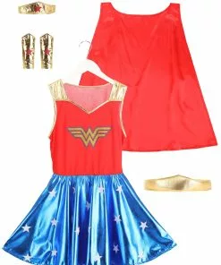 Jerry Leigh Caped Wonder Woman Costume For Adults -Wonderful Halloween Costumes Shop womens caped wonder woman costume alt 5