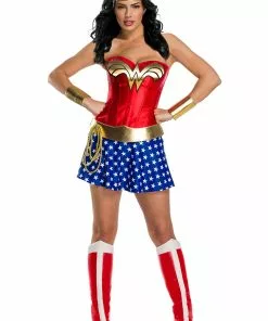 Charades Women's Classic Premium Wonder Woman Costume