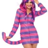 LEG AVENUE Women's Cozy Cheshire Cat Costume -Wonderful Halloween Costumes Shop womens cozy cheshire cat costume