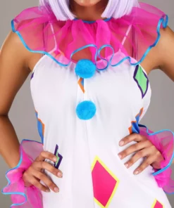 Armada Diamond Flare Clown Costume For Women 11 Armada Diamond Flare Clown Costume For Women -Wonderful Halloween Costumes Shop womens diamond flare clown costume alt 3