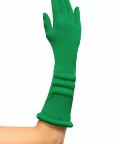 Fun Costumes Women's Green Superhero Gloves