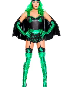 MUSIC LEGS Leafy Super Woman Costume For Women