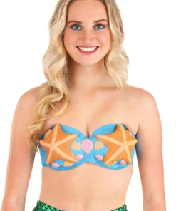 Partytime Latex Factory Mermaid Seashell Bra For Women -Wonderful Halloween Costumes Shop womens mermaid seashell bra alt 1