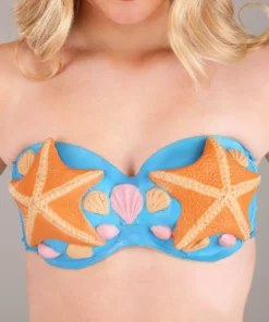 Partytime Latex Factory Mermaid Seashell Bra For Women -Wonderful Halloween Costumes Shop womens mermaid seashell bra alt 3