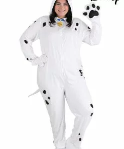 Fun Costumes Perdita Costume For Plus Size Women From Disney's 101 Dalmatians -Wonderful Halloween Costumes Shop womens plus 101 dalmatians perdita costume onesie alt 8