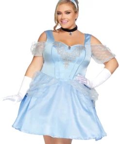 LEG AVENUE Women's Plus Glass Slipper Sweetie Costume