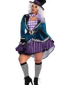 LEG AVENUE Plus Size Women's Delightful Mad Hatter Costume