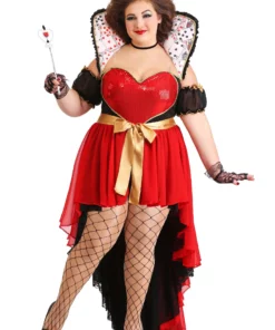 Fun Costumes Sparkling Queen Of Hearts Women's Plus Size