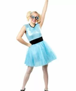 Rubies Costume Co. Inc Powerpuff Girls Bubbles Costume For Women -Wonderful Halloween Costumes Shop womens powerpuff girls bubbles costume alt 3