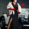 Fun Costumes Cruella De Vil Stole Costume For Women From Disney’s 101 Dalmatians -Wonderful Halloween Costumes Shop womens prestige cruella de vil stole costume 2 1
