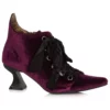 Ellie Purple Velvet Witch Booties For Women -Wonderful Halloween Costumes Shop womens purple velvet witch bootie