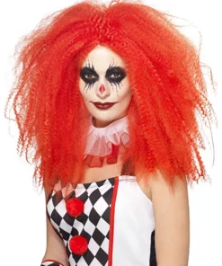 Smiffys Women's Red Crimped Clown Wig