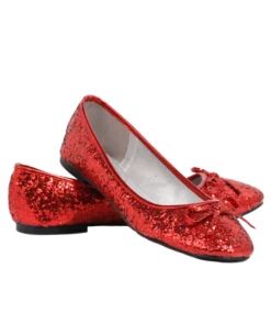 Ellie Red Glitter Costume Flats For Women