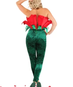 Fun Costumes Red Rose Costume For Women -Wonderful Halloween Costumes Shop womens red rose costume alt 3