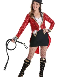 Armada Sexy Sequin Ringmaster Costume For Women 8 Armada Sexy Sequin Ringmaster Costume For Women -Wonderful Halloween Costumes Shop womens sexy sequin ringmaster costume alt 2