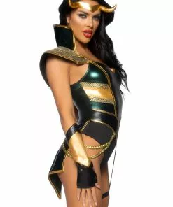 LEG AVENUE Sexy Trickster Costume For Women -Wonderful Halloween Costumes Shop womens sexy trickster costume alt 2