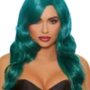 Dreamgirl Teal Long Wavy Wig -Wonderful Halloween Costumes Shop womens teal long wavy wig