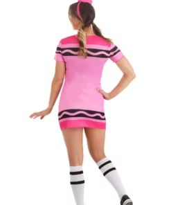 Fun Costumes Tickle Me Pink Crayola Crayon Women's Costume -Wonderful Halloween Costumes Shop womens tickle me pink crayola crayon costume alt 5