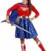 Jerry Leigh Wonder Woman Long-Sleeved Dress For Adults -Wonderful Halloween Costumes Shop wonder woman adult long sleeve dress