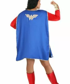 Jerry Leigh Plus Size Wonder Woman Long Sleeve Dress -Wonderful Halloween Costumes Shop wonder woman plus size adult long sleeve dress cos alt 7