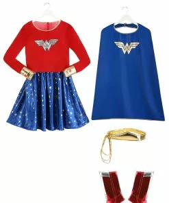 Jerry Leigh Plus Size Wonder Woman Long Sleeve Dress -Wonderful Halloween Costumes Shop wonder woman plus size adult long sleeve dress cos alt 8